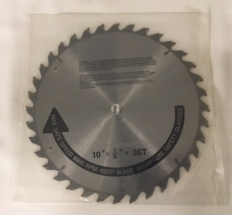 General International 10” 36 Tooth Miter Table Saw Blade NEW Factory Sealed Bag