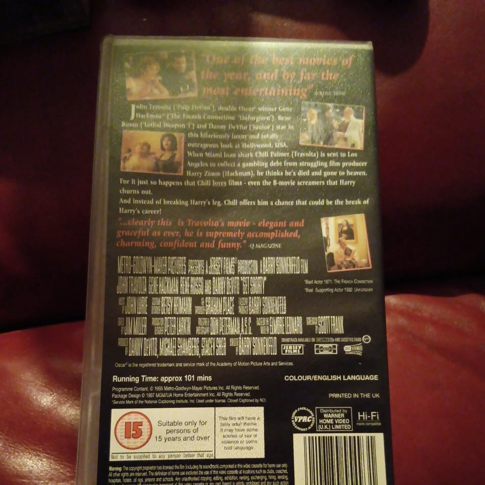 Get Shorty VHS Video Cassette Tape Movie Film - Image 2 of 3