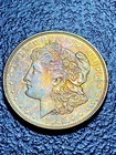 603 💎 GORGEOUS 1921 $1 Morgan Silver Dollar Neon RAINBOW COLORED TONING NT