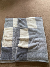 Barefoot Dreams Cozy Chic Block Throw Blanket MOONWATER 54X72