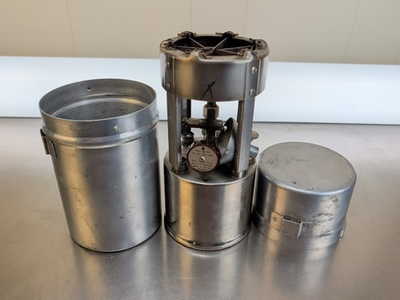 #ad COLEMAN NO.530 B46 POCKET STOVE 1 BURNER STOVE CASE AND FUNNEL $150.00