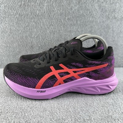 Asics Dynablast 3 Womens Size 9 Black Purple Athletic Running Shoes Sneakers