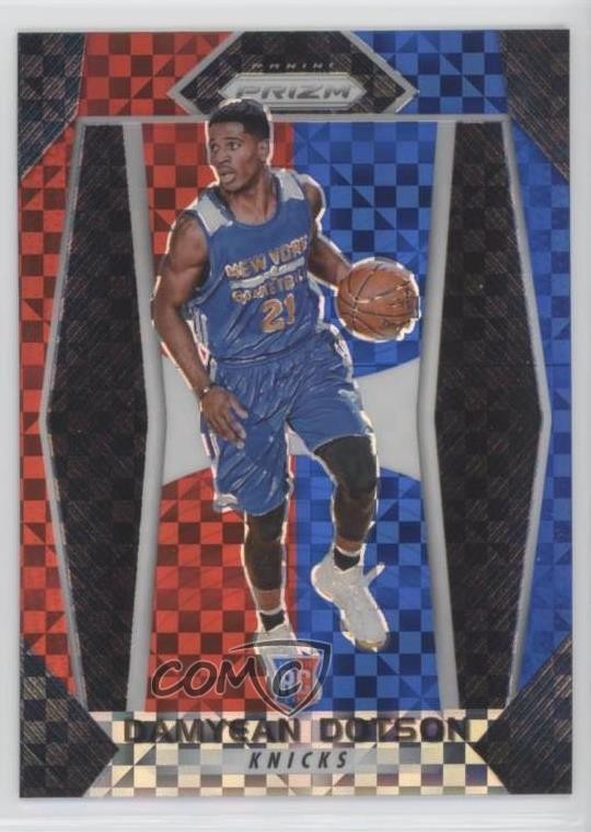 2017-18 Panini Prizm Red White & Blue Prizm Damyean Dotson #272 8ft