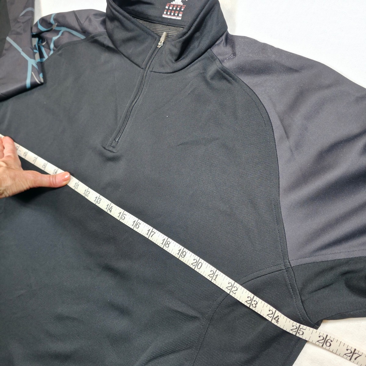 Spyder Mens XXL Black Quarter Zip Base Layer Spider Web Graphic Pullover Top View 4