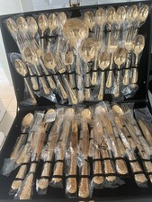 Gold Silverware Flatware 51 Piece Vintage