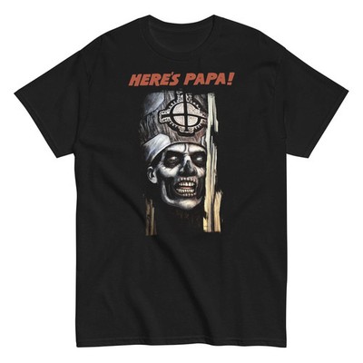 Ghost Here's Papa Officially Licensed Mens T Shirt Black