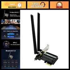WiFi 7 PCIe Card 9.3Gbps Tri-Band Adapter with Bluetooth 5.4 for PC Desktop