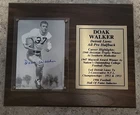 DOAK WALKER SIGNED 5X7 ON A 10X13 PLAQUE JSA AUCTION LETTER AUTHENTIC