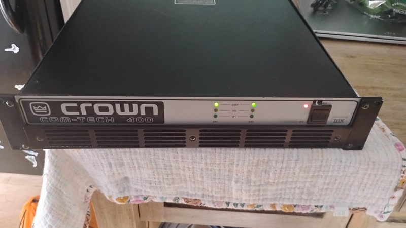 Crown Com-Tech 400 2-Channel Power Amplifier CG01ZTY 8 Ohm/70 Volt