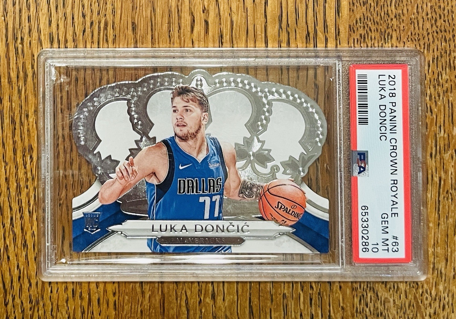 2018 Panini Crown Royale Luka Doncic Rookie PSA 10 Gem Mint RC #63