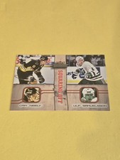 CAM NEELY &amp; ULF SAMUELSSON  2002-03 FLEER THROWBACKS - SQUARING OFF INSERT CARD
