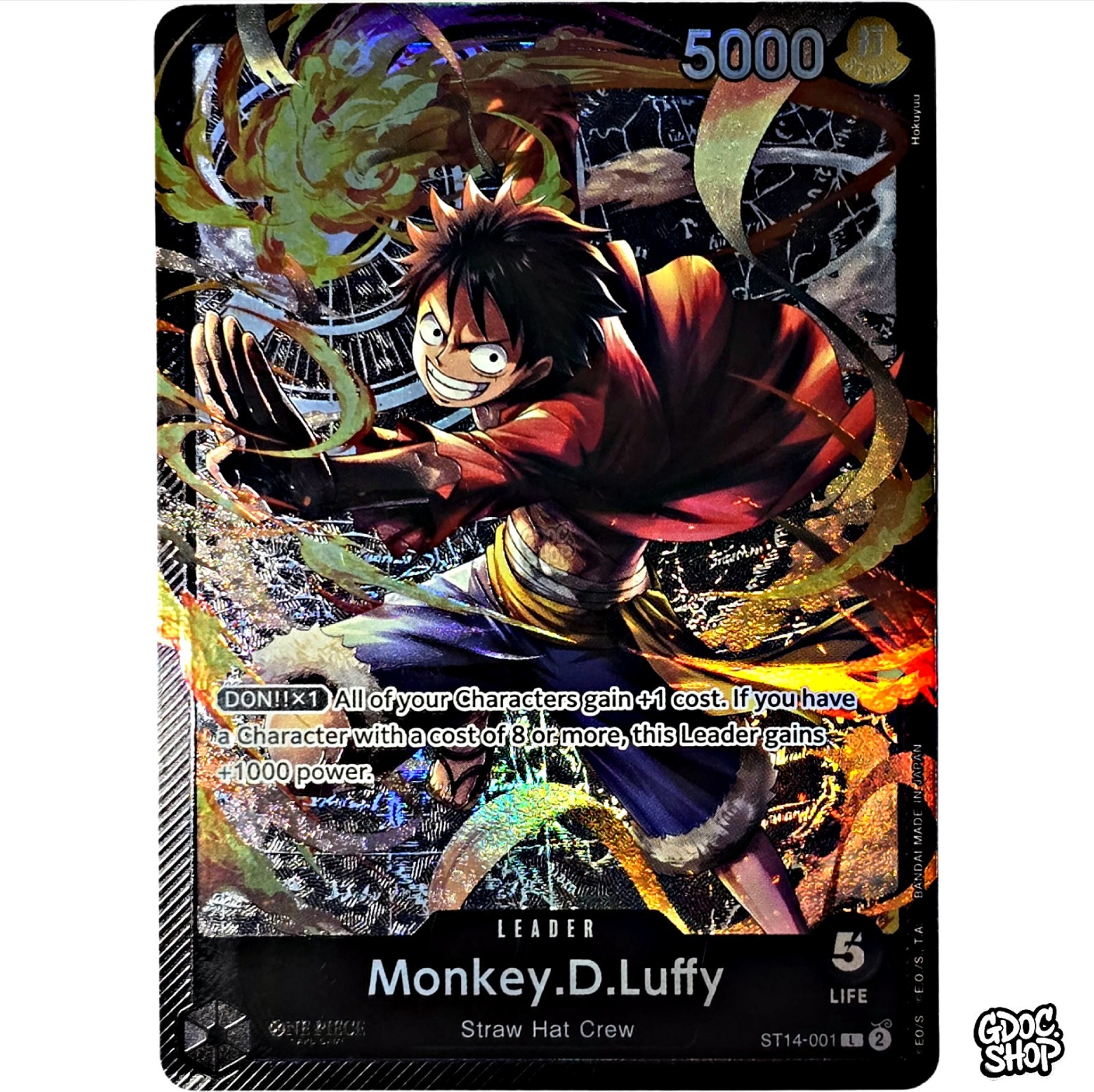 One Piece Card Monkey.D.Luffy ST14-001 Starter Deck: 3D2Y Leader Inglés