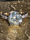 *CERTIFIED* STUNNING 4.75 CT OFF WHITE NATURAL HPHT DIAMOND RING WITH ACCENTS 7 — photo 2