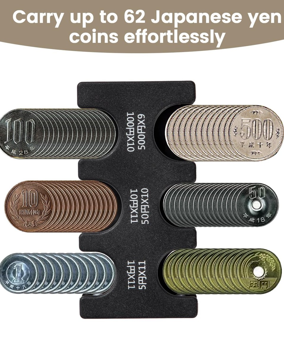Japanese Coin Holder Sorter Large Capacity Change Organizer