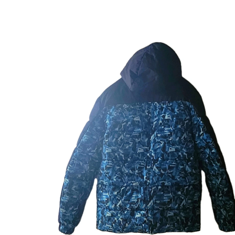 ZeroXposur Boys' Puffer Hooded Winter Jacket Navy/Ocean Blue Size XXL 18/20 - Image 2 of 4