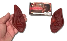 POINTED BROWN WEREWOLF EARS Wolf Rubber Vinyl Set Monster Pointy Elf Devil Pair