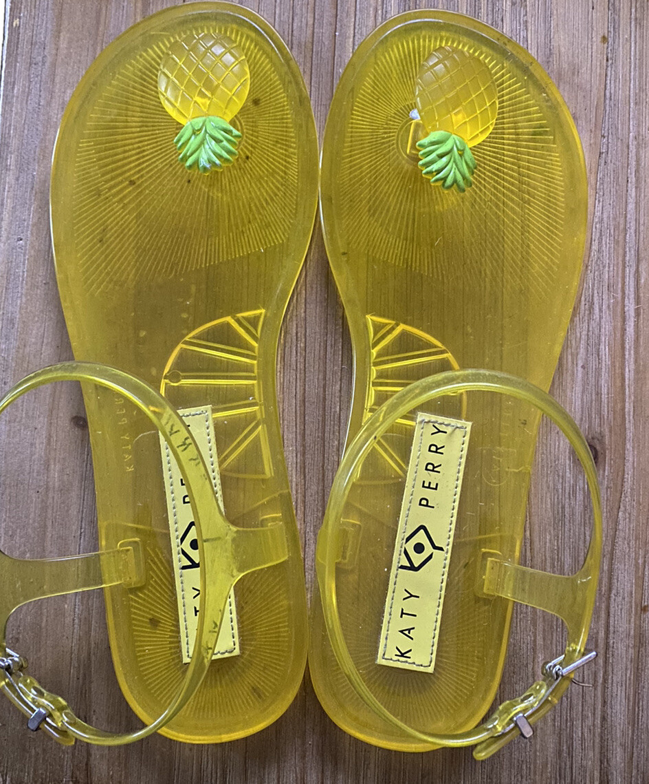 pineapple jelly sandals