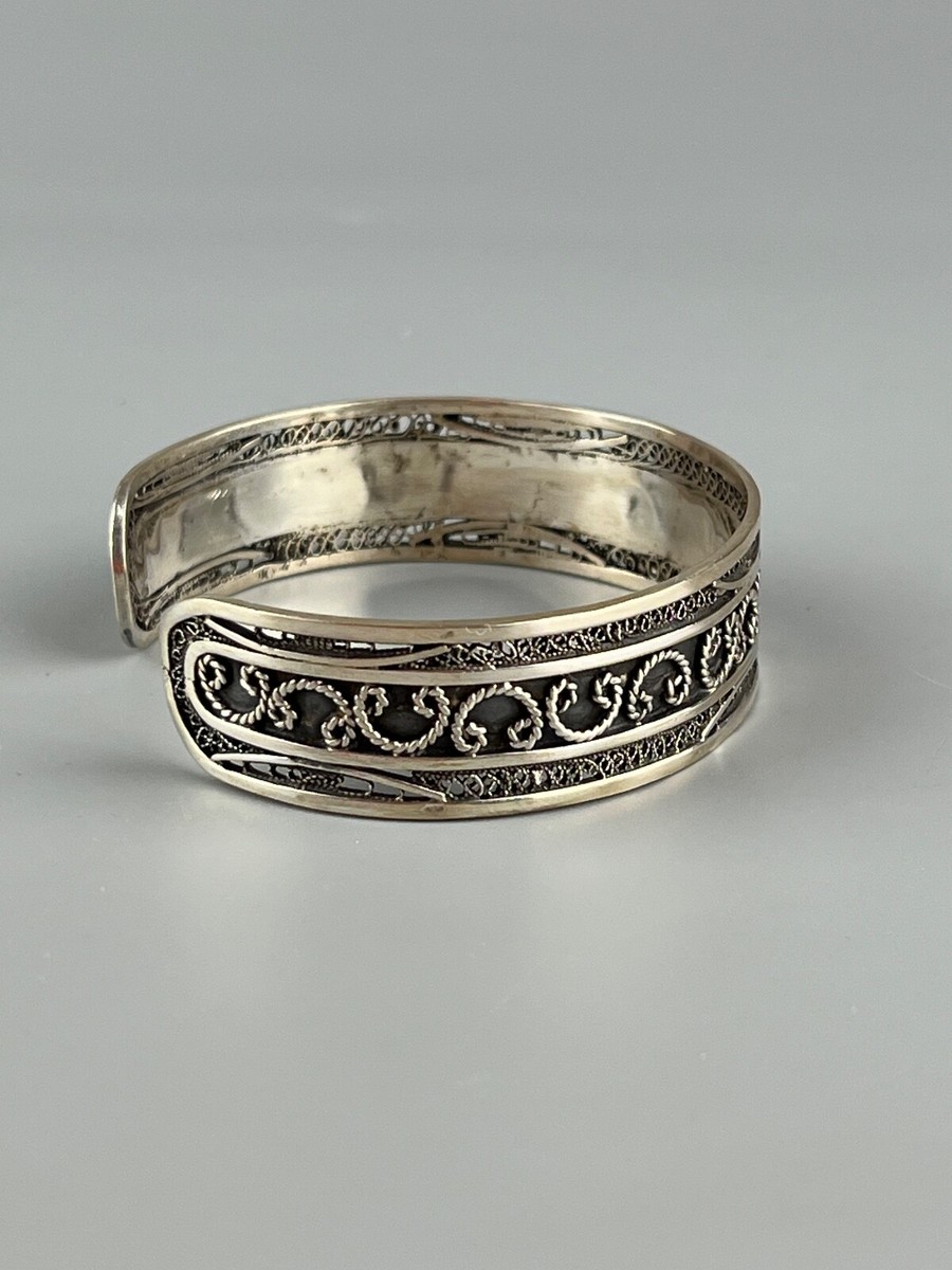 Authentic Rare Vintage Antique Sterling Silver Bangle