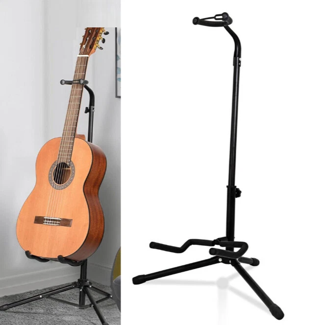 Soporte de Guitarra Piso Ajustable Plegable Trípode Acústico Eléctrico Violonchelo Soporte Vertical
