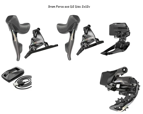 SRAM FORCE eTap AXS D2 HRD 2x12s Disc Upgrade kit