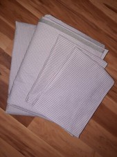 70's Marimekko Pink Gray Plaid Dan River Queen Fitted Flat Sheets Pillowcases