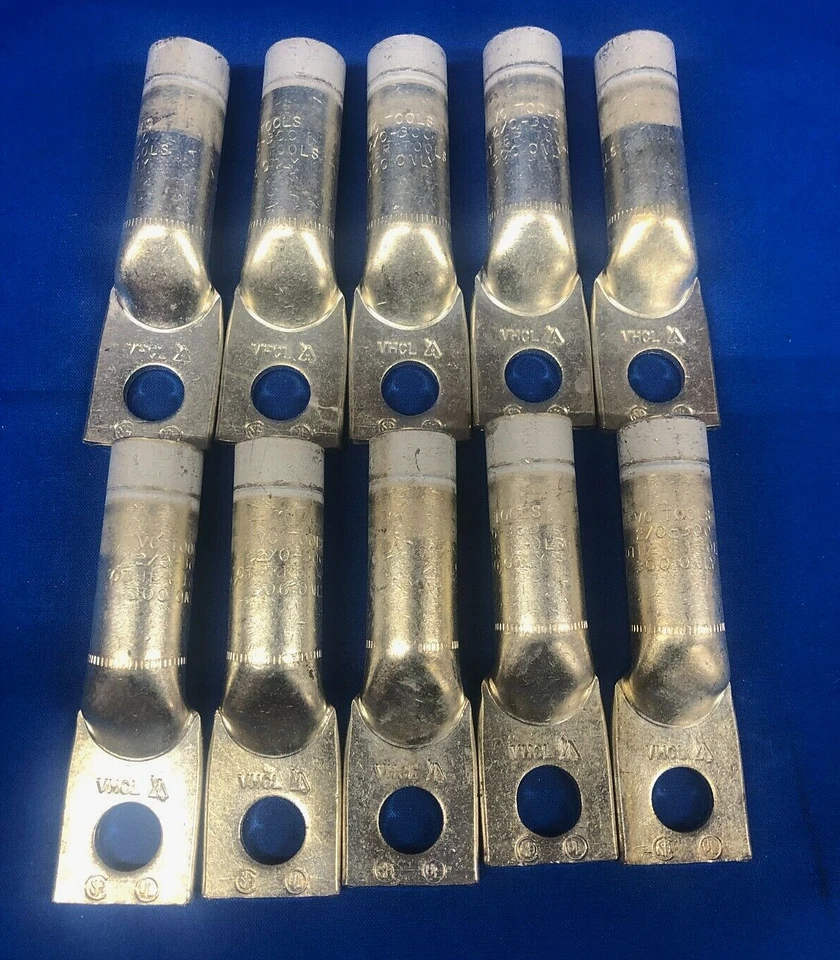 SQUARE D 1 HOLE STRAIGHT COMPRESSION TERMINAL CONNECTOR VHCL 30012 QTY 10 - Image 2 of 4