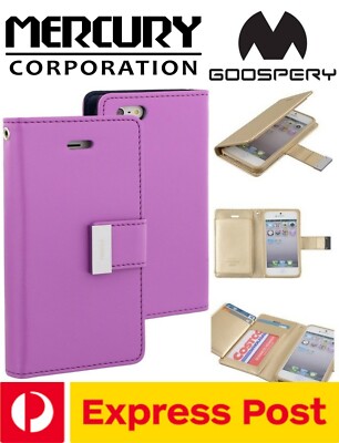 iPhone 6+/ 6s+ Plus MERCURY Rich Diary Flip Card Holder Leather ShockProof Case