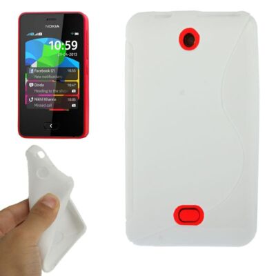Handyhülle Schutz TPU für Handy Nokia Asha 501 weiß