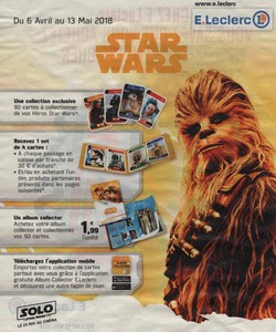 Lot De 54 Cartes Stars Wars Solo 2018 Leclerc Occasion Comme