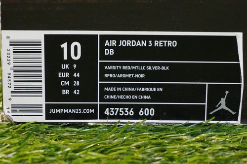 Jordan 3 Retro 'Dorenbecher (2010)' (taglia 10) *Super pulito con scatola originale* 437536-600 - Foto 14 di 18