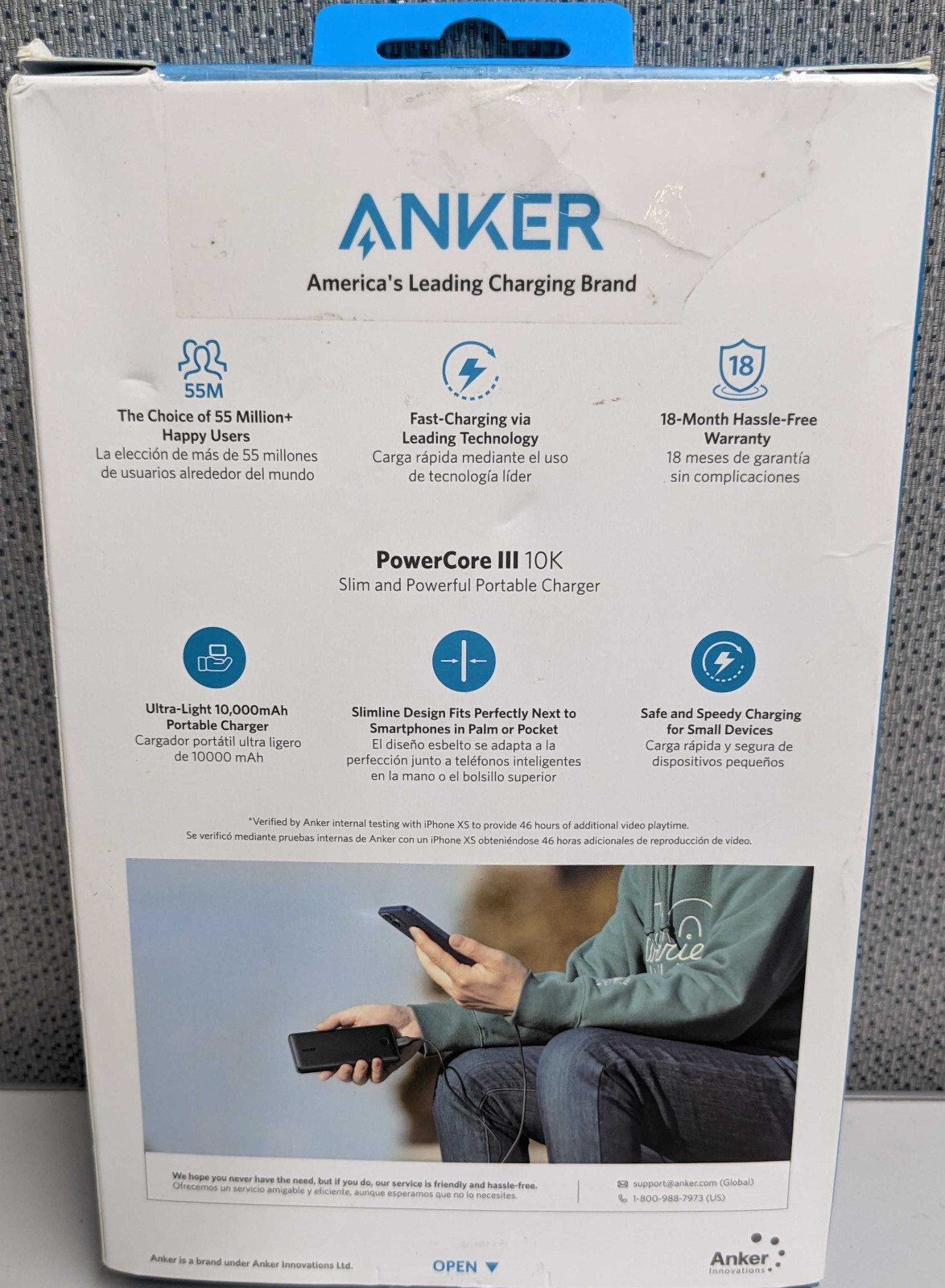 Anker PowerCore III 10K mAh USBC Portable Battery Charger Black eBay