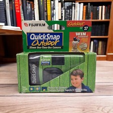 Vintage Fujifilm QuickSnap Outdoor Disposable Camera Fuji 35mm 27 exp SEALED HTF