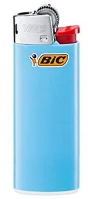 BIC Mini J25 Hellblau Feuerzeug  Reibrad  Kindersicherung Original 5/ 10/ 15