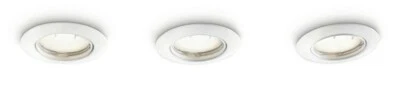 Einbaustrahler 3er Set Venza Einbauspot 59743-31-10 Weiß Metall Durchmesser 84cm - Bild 1 von 3