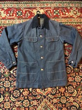 vintage 1970s Blanket Linded Demin Chore Coat Jacket Unbranded size large