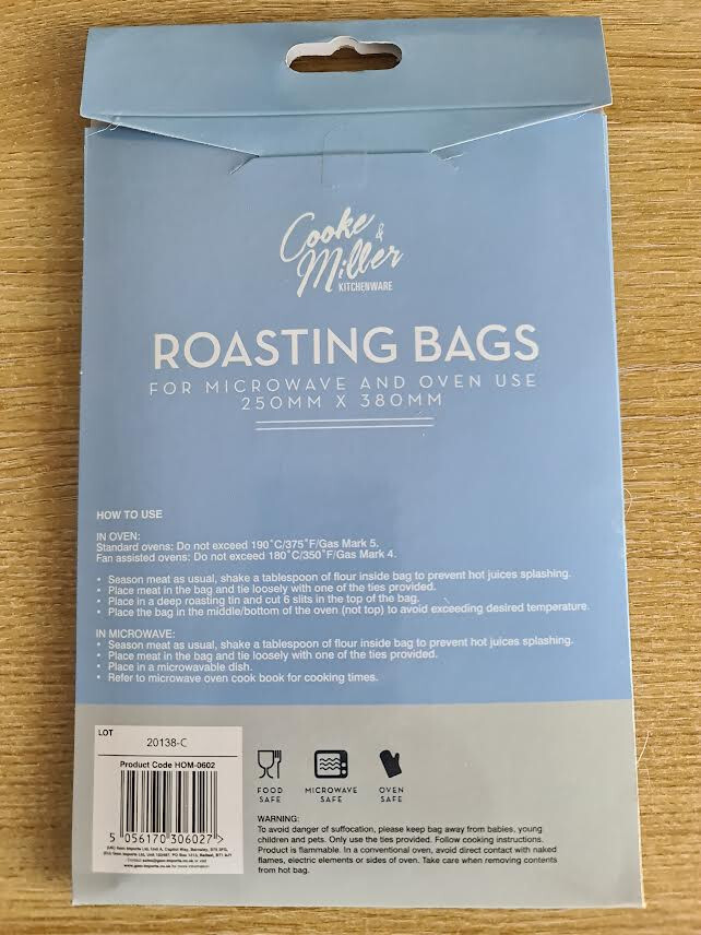 10 x ROASTING BAGS Turkey Chicken Meat Roasting Bags Oven Cooking Bags