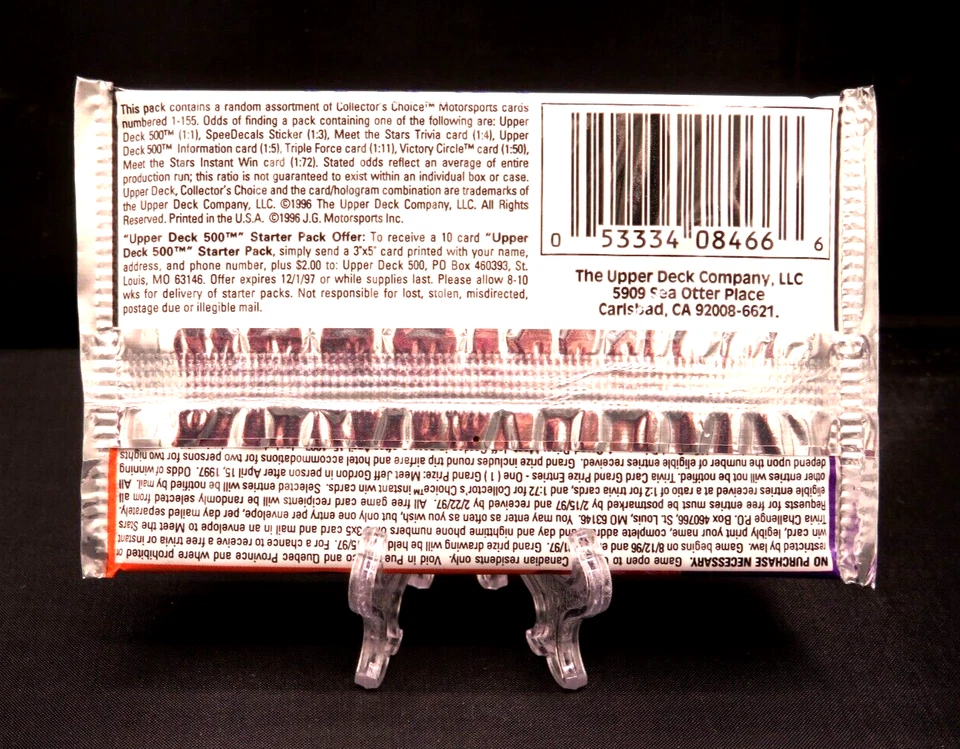 NASCAR 1997 1st! Upper Deck Collector's Choice Motorsports - Image 2 of 2