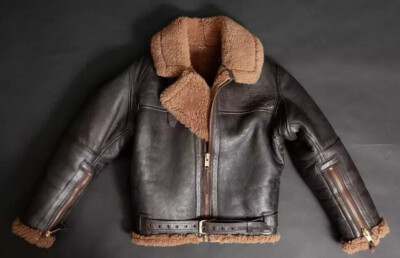 Men's RAF Aviator Pilot B3 Flying Bomber Shearling Fur Irvin Real Leather Jacket