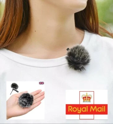 UK Fur Windscreen Wind Muff Mic Furry Cover for Lavalier Lapel Microphone
