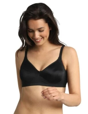 Playtex Essential Support Non-Wired Bra P0AU9 Comfortable Black Size 38C - Image 1 of 3