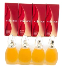 Lot Of 4 Pc - Fire and Ice by Revlon Perfume for Women 1.7 oz EDC Spray New 