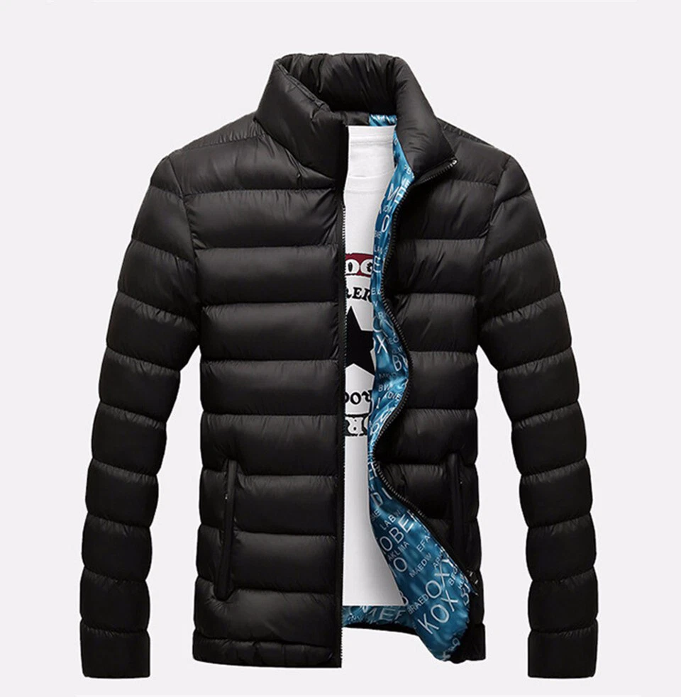 New Men Winter Quilted Thick Parka Casual Spring Jacket Coat