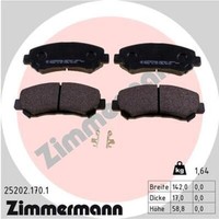 Zimmermann BremsbeläGe Vorne FüR Nissan Qashqai +2 I X-Trail Suzuki Kizashi
