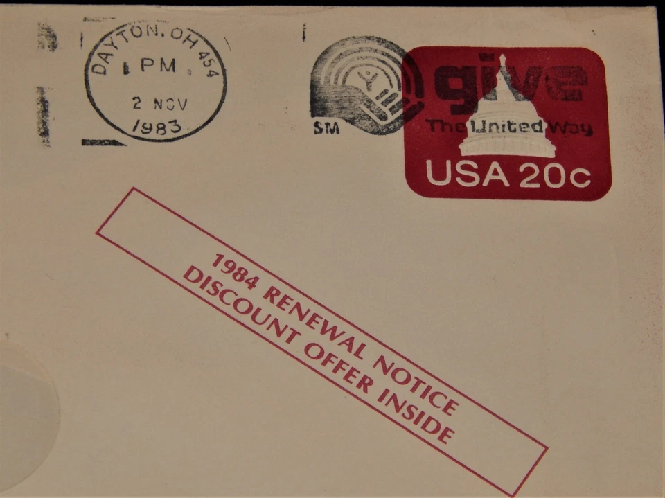 Vintage Stamped Envelope, STATE COLLEGE, PA, 1983, APS, Capitol Building, Window - Image 2 of 4
