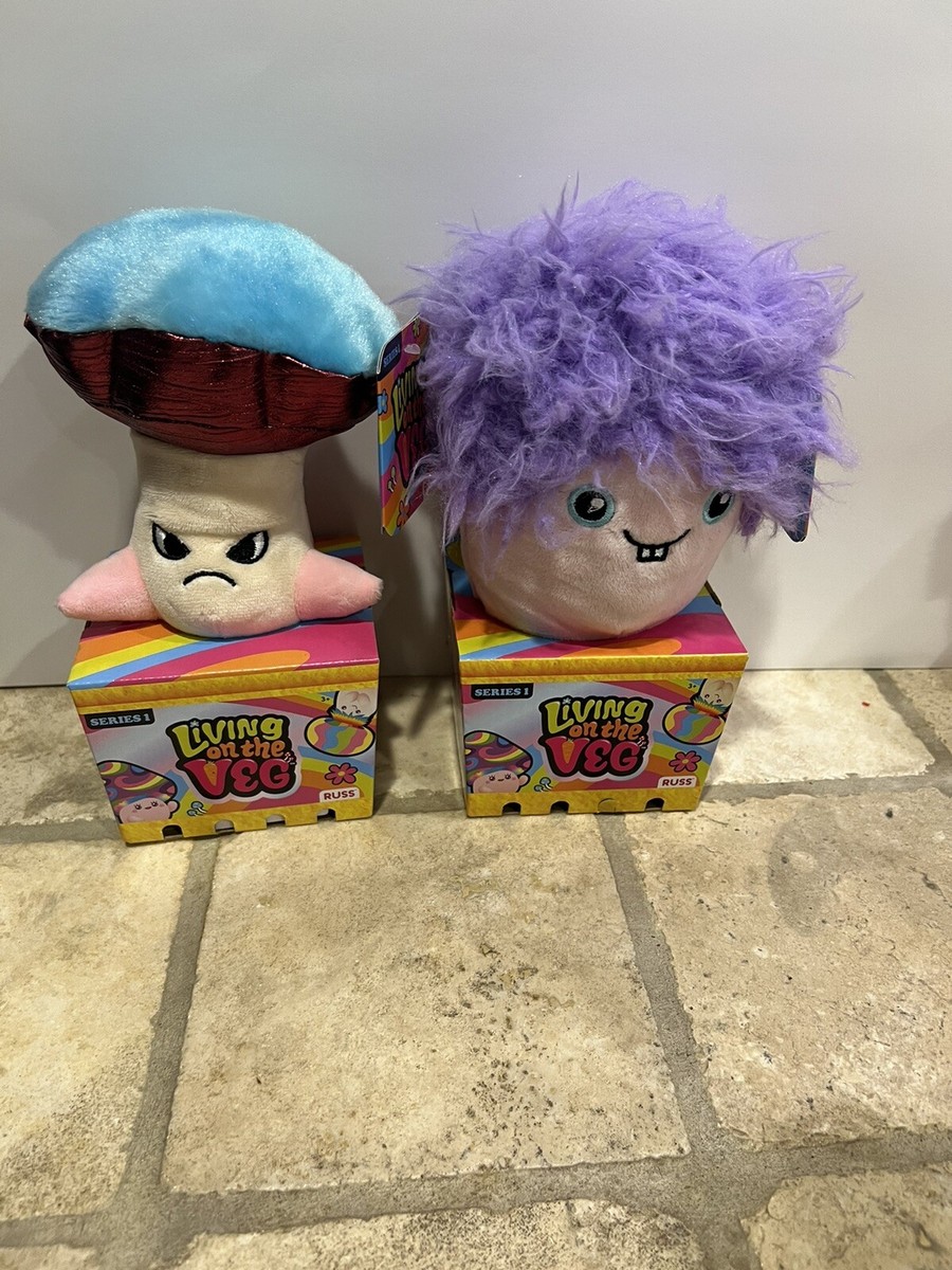Lot Of 12 Living On The Veg Mushroom Plush Russ Kellytoy Series