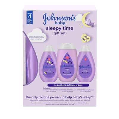 Johnson's Baby Sleepy Time Bedtime Gift Set with  Assorted Styles , Sizes 