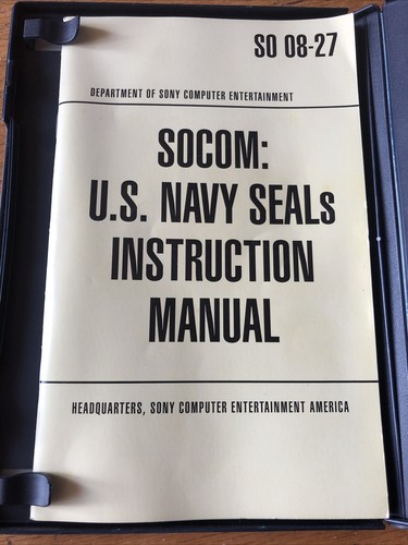 SOCOM: U.S. Navy SEALs (Sony PlayStation 2, 2002) Case And Man Only - Picture 3 of 4