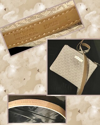 MICHAEL MICHAEL KORS MK Ladies Signature Logo White/Tan Belt  display picture 2