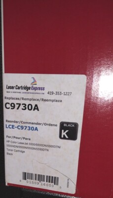 New Black C9730A HP 5500 Premium Toner Cartridge for HP LaserJet 5500