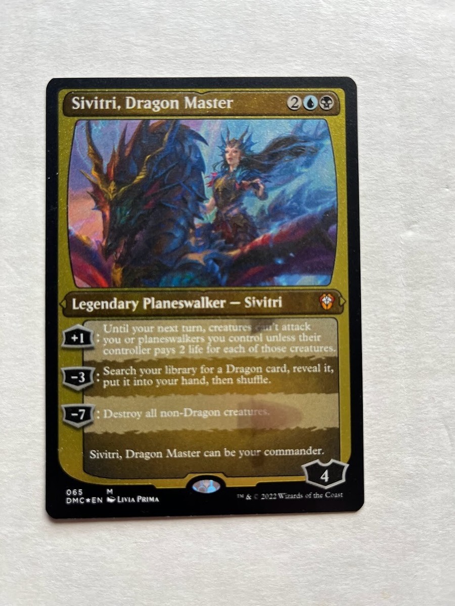 mtg sivitri dragon master commander deck MTG Commander Deck EDH Deck Sivitri, Dragon Master 100 Magic Cards Custom  Deck Dragons Dragon Tribal main image 0